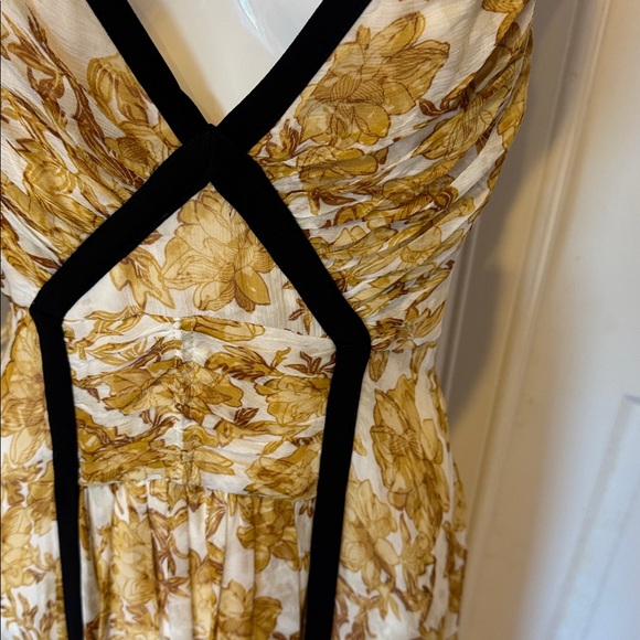 Zara Gold and Black Floral Maxi Dress - Picture 4 of 8